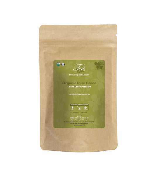 Organic Pure Green Tea - Artisan Loose Leaf Green Tea - Organic Mao Jian | Heavenly Tea Leaves