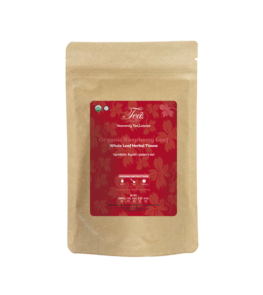 Organic Raspberry Leaf - Loose Leaf Herbal Tisane - Pregnancy and Slimming- Heavenly Tea Leaves