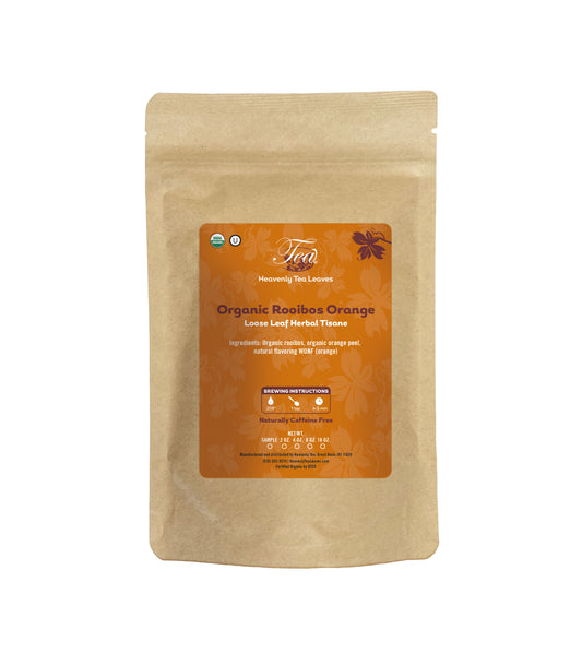 Organic Rooibos Orange - Loose Leaf Herbal Tea - Fruity Loose Leaf Herbal Tea - Heavenly Tea Leaves