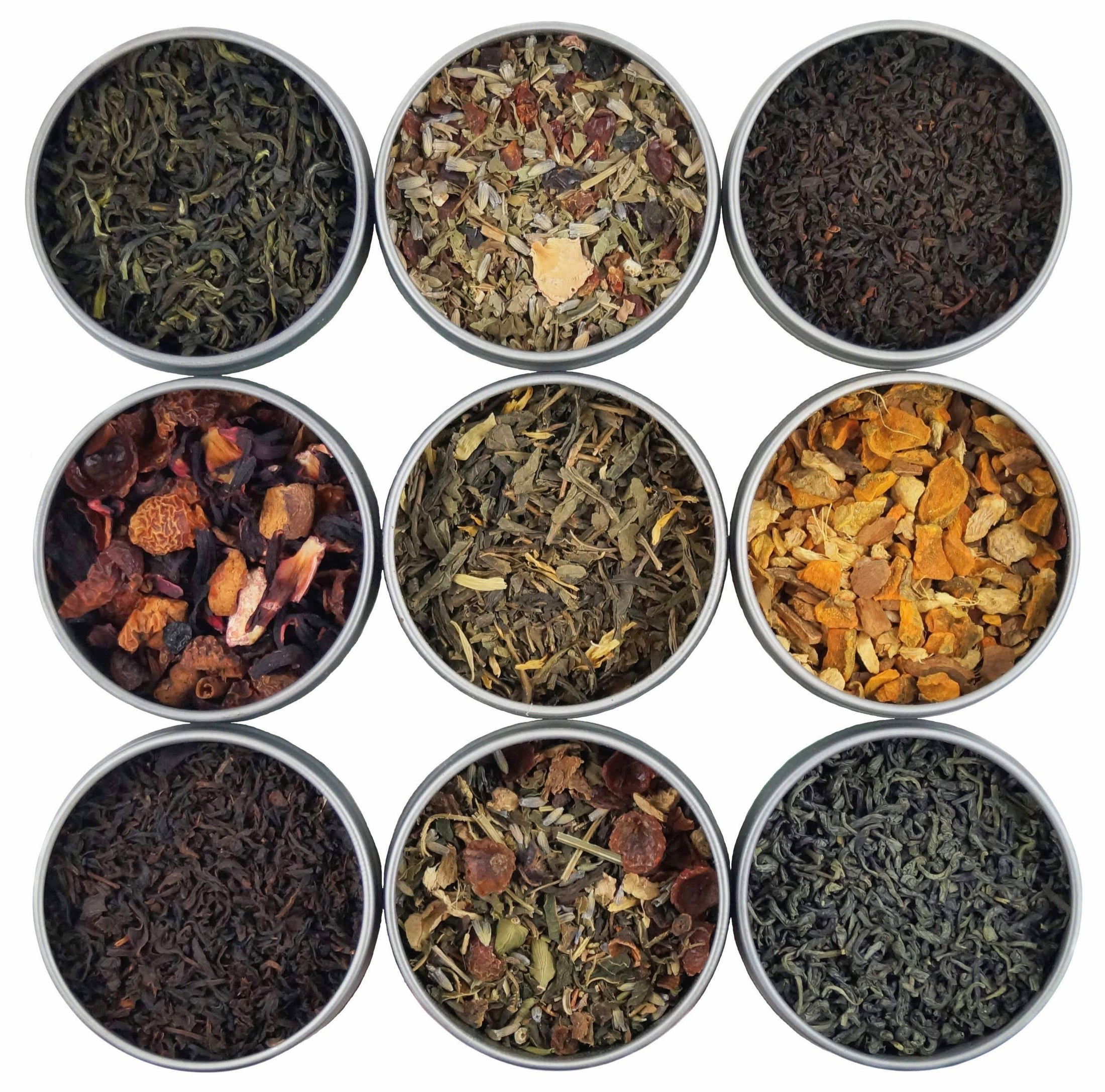 Organic Loose Leaf Tea Sampler - USDA Organic & OU Kosher - Try a Variety of 9 Loose Leaf Teas & Herbal Tisanes - Great Gift | Heavenly Tea Leaves