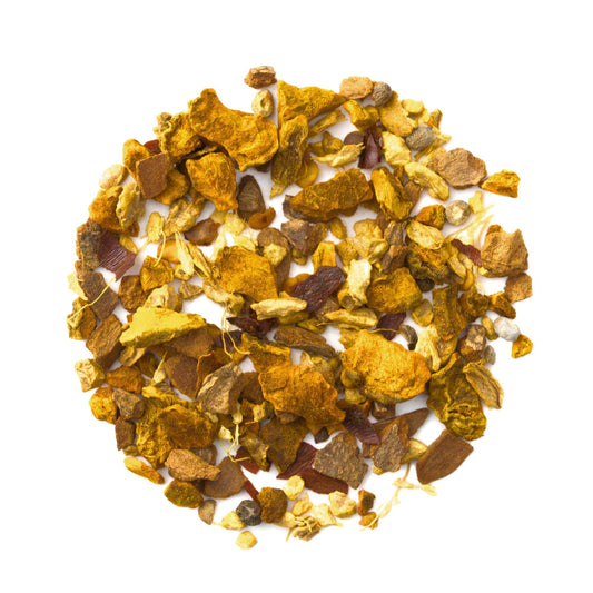 Organic Turmeric Chili Chai - Golden Milk Loose Leaf Tea - Spicy Bulk Turmeric Herbal Tisane | Heavenly Tea Leaves